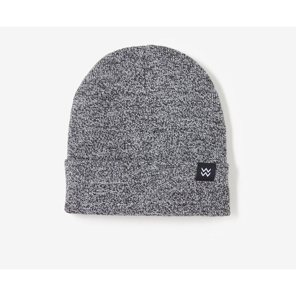 Wren Men’s Hat Beanie Marked Yarn Grey One Size Double Layer 12 Gauge Knit New​